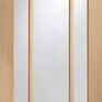 XL Joinery Worcester Pre-Finished Oak 3 Light Glazed Internal Door additional 1