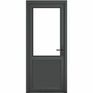 Crystal Grey uPVC 2 Panel Clear Triple Glazed Single External Door (Left Hand Open) additional 1