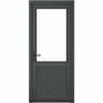 Crystal Grey uPVC 2 Panel Clear Triple Glazed Single External Door (Right Hand Open) additional 1