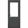 Crystal Grey uPVC 2 Panel Clear Triple Glazed Single External Door (Right Hand Open) additional 1