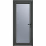 Crystal Grey uPVC Full Glass Obscure Triple Glazed Single External Door (Left Hand Open) additional 1