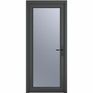 Crystal Grey uPVC Full Glass Obscure Triple Glazed Single External Door (Left Hand Open) additional 1
