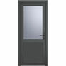 Crystal Grey uPVC 2 Panel Obscure Triple Glazed Single External Door (Left Hand Open) additional 1