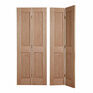 Unfinished Oak Victorian-Style 4 Panel Bi-Fold Door additional 1