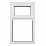 Crystal Top Hung Opening Over Fixed Light uPVC Triple Glazed Window - White additional 2