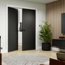 JB Kind Aria Black Pre-Finished Grooved Laminate FD30 Fire Door additional 3