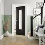 JB Kind Aria Grooved Black Pre-Finished 1 Light Glazed Internal Door additional 2