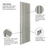 JB Kind Aria Grey Pre-Finished Grooved Laminate Internal Door additional 7