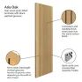 JB Kind Aria Pre-Finished Oak Grooved Laminate Internal Door additional 5