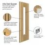 JB Kind Aria Grooved Pre-Finished Oak 1 Light Glazed Internal Door additional 5