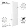 JB Kind Aria White Primed Grooved Laminate Internal Door additional 6