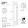 JB Kind Aria Grooved White Primed 1 Light Glazed Internal Door additional 5