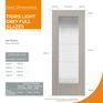 JB Kind Tigris Pre-Finished Light Grey Glazed Internal Door additional 4