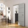 Deanta Light Grey Ash Horizontal Inlay Flush FD30 Fire Door additional 2
