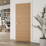 Deanta Augusta Modern 5 Panel Pre-Finished Oak FD30 Fire Door additional 1