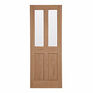 Door Giant Victorian-Style Unfinished Oak Veneered 2 Light Glazed Internal Door additional 1