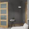 Deanta Coventry Modern Pre-Finished Oak 4 Light Frosted Glazed Internal Door additional 4