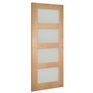 Deanta Coventry Unfinished Oak Frosted Glazed Door additional 3