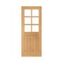 Deanta Ely Pre-Finished Panelled Oak 6 Light Glazed Internal Door additional 1
