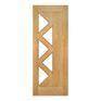 Deanta Ely Pre-Finished Oak 5 Light Glazed Contemporary Internal Door additional 1