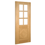 Deanta Kensington Diamond Panel Pre-Finished Oak 6 Light Glazed Internal Door additional 3