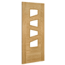 Deanta Seville Pre-Finished Oak 4 Slanted Light Glazed Internal Door additional 3