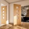 Deanta Seville Pre-Finished Oak 4 Slanted Light Glazed Internal Door additional 2
