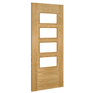Deanta Seville Pre-Finished Oak 4 Light Glazed Internal Door additional 3
