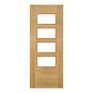 Deanta Seville Pre-Finished Oak 4 Light Glazed Internal Door additional 1