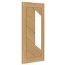 Deanta Torino Diagonal Panel Pre-Finished Oak 1 Side Light Glazed FD30 Fire Door additional 3