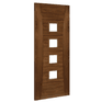Deanta Pamplona Pre-Finished Walnut 4 Light Glazed FD30 Fire Door additional 3