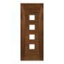 Deanta Pamplona Pre-Finished Walnut 4 Light Glazed FD30 Fire Door additional 1