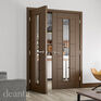 Deanta Seville Pre-Finished Walnut Glazed Internal Door additional 2