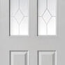JB Kind Edwardian 2 Light White Glazed Door additional 1