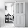 Deanta Rochester Classic Panel White Primed 2 Light Glazed Internal Door additional 1