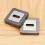 Deanta Square Rose Keyhole Escutcheons - Pair (Chrome/Matt Satin Black) additional 1