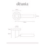 Deanta Arcadia Polished Chrome Door Handle on Round Rose additional 3