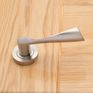 Deanta Fortuna Satin Finish Door Handle on Round Rose additional 2