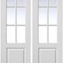 JB Kind Classique White Primed 6 Light Glazed Rebated Door Pair additional 1