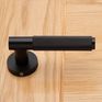 Deanta Sparta Matt Black Door Handle on Round Rose additional 2