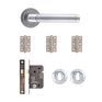 Deanta Augustus Matt Polished Chrome Mortice Door Handle Kit additional 1