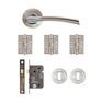 Deanta Hera Satin Nickel Chrome Mortice Door Handle Kit additional 2