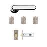 Deanta Parga Polished Chrome Latch Door Handle Kit additional 2