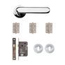 Deanta Parga Polished Chrome Mortice Door Handle Kit additional 1