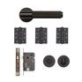 Deanta Sparta Matt Black Bathroom Door Handle Kit additional 2