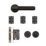 Deanta Sparta Matt Black Bathroom Door Handle Kit additional 1