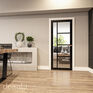 Deanta Brixton Black Pre-Finished Clear Glazed Internal Door additional 2