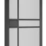 Deanta Dalston Pre-Finished Black 5 Light Glazed Internal Door additional 4