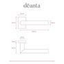 Deanta Ares Matt Black Urban Door Handle on Rectangle Rose additional 2
