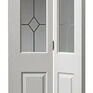 JB Kind Canterbury Grained White Primed Glazed Bi-fold Door additional 1